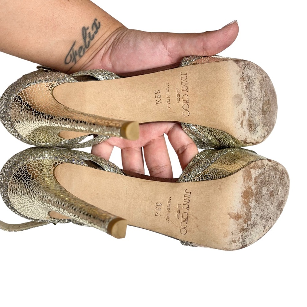 Jimmy Choo Kayden Heels Pumps Gold - Picture 8 of 10